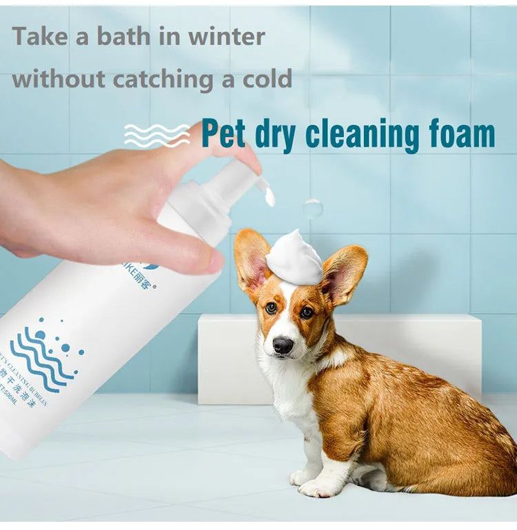 200ml Pet Dry Cleaning Foam – Water-Free Shampoo for Dogs & Cats