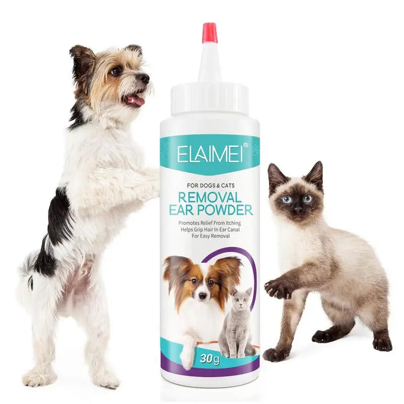 Dog Ear Powder 30g – Safe Ear Wash for Dogs, Cats & Rabbits, Odor Removal & Healthy Ears
