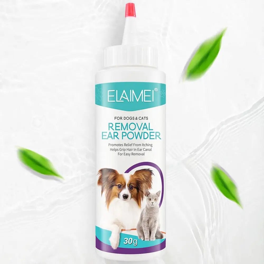 Dog Ear Powder 30g – Safe Ear Wash for Dogs, Cats & Rabbits, Odor Removal & Healthy Ears