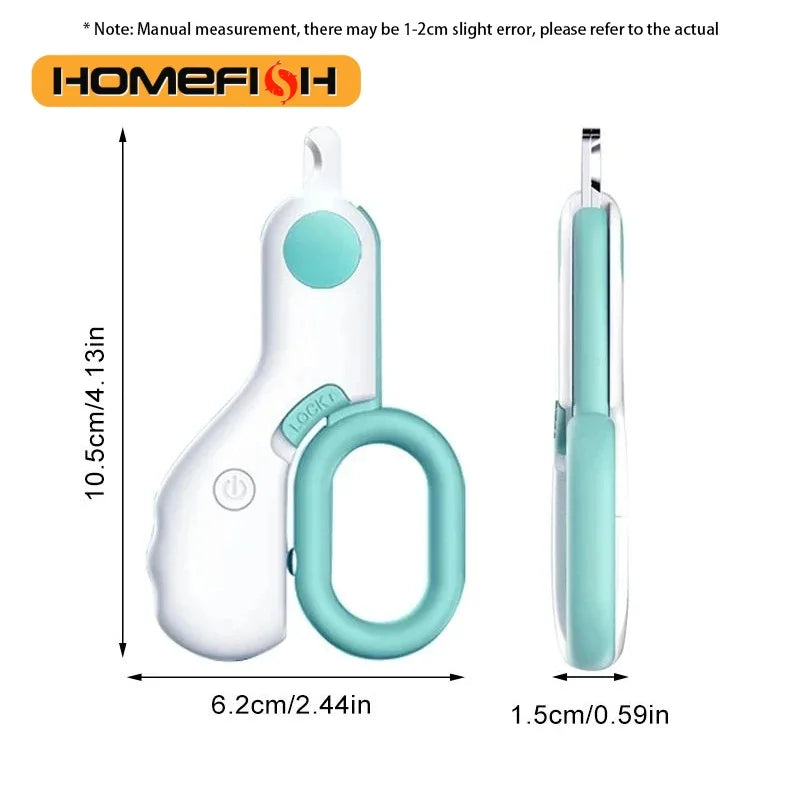 LED Light Cat & Dog Nail Clipper – Professional Pet Claw Trimmer with Safety Lock