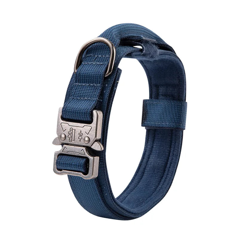 Strong Military Training Tactical Dog Collar with Control Handle and Heavy Quick-Release Metal Buckle for Medium Large Breed Dog