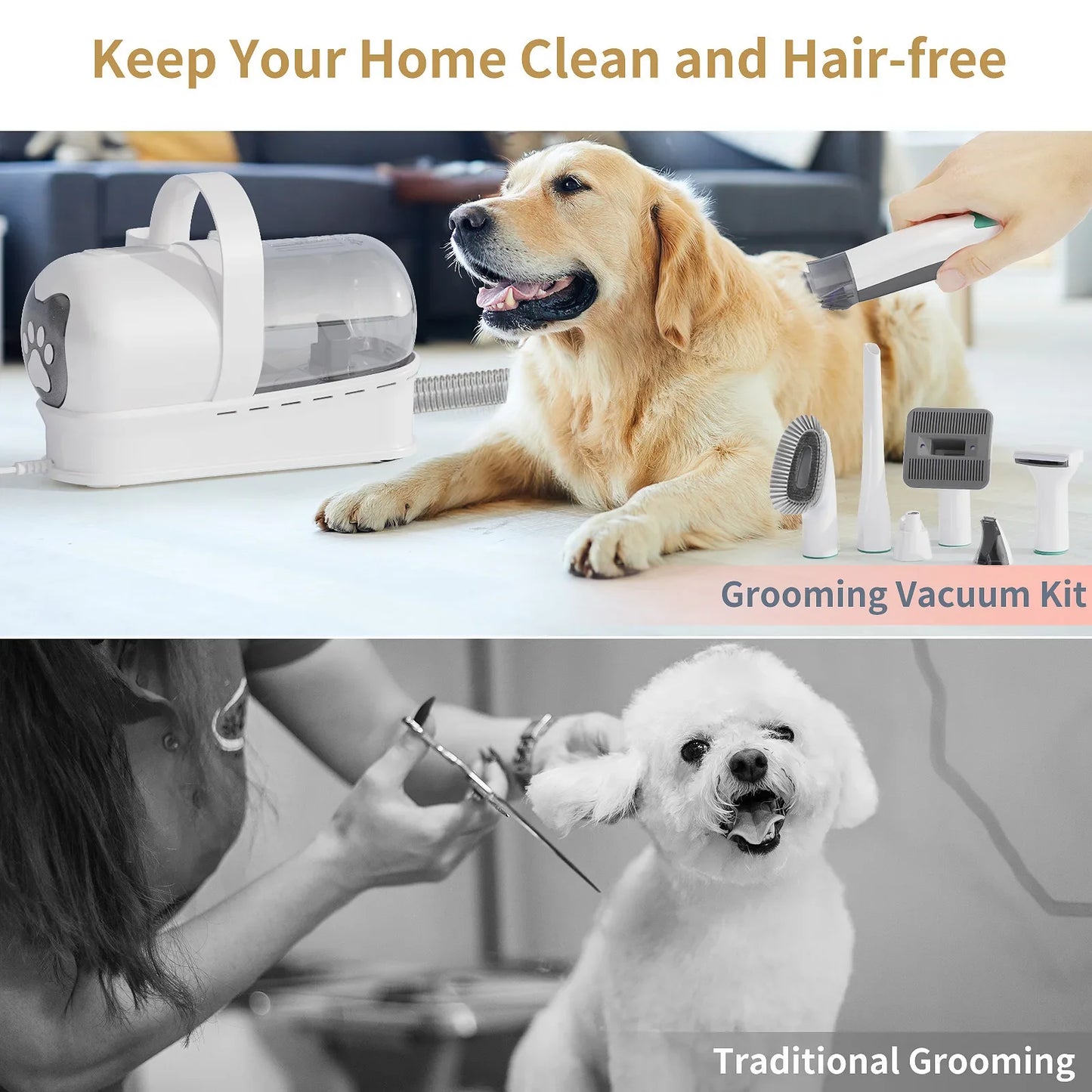 FurMaster™ 7-in-1 Pet Grooming Vacuum Kit