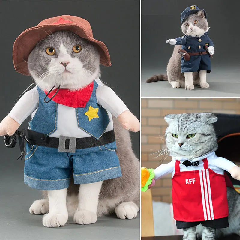Pet Costume Clothes Suit for Cats & Dogs – Cute Cosplay Outfits for Halloween, Christmas & Parties