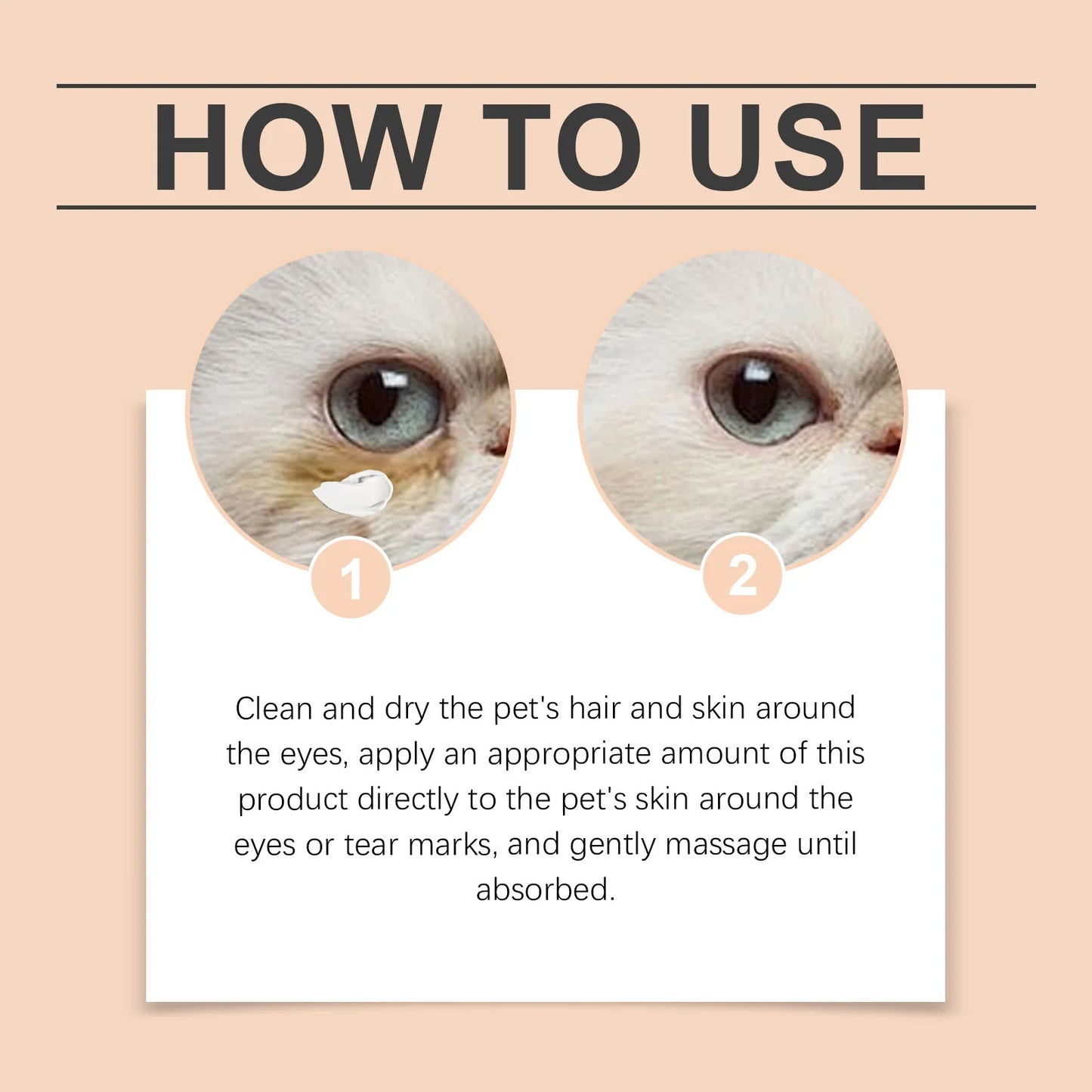 30g Pet Eye Cleaner Cream β Natural Tear Stain Remover for Dogs & Cats