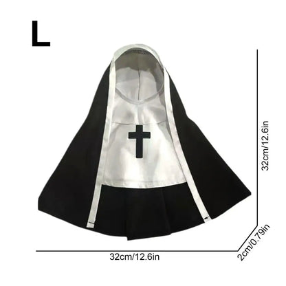 Halloween Pet Nun Costume – Funny Hoodie Cosplay for Dogs & Cats