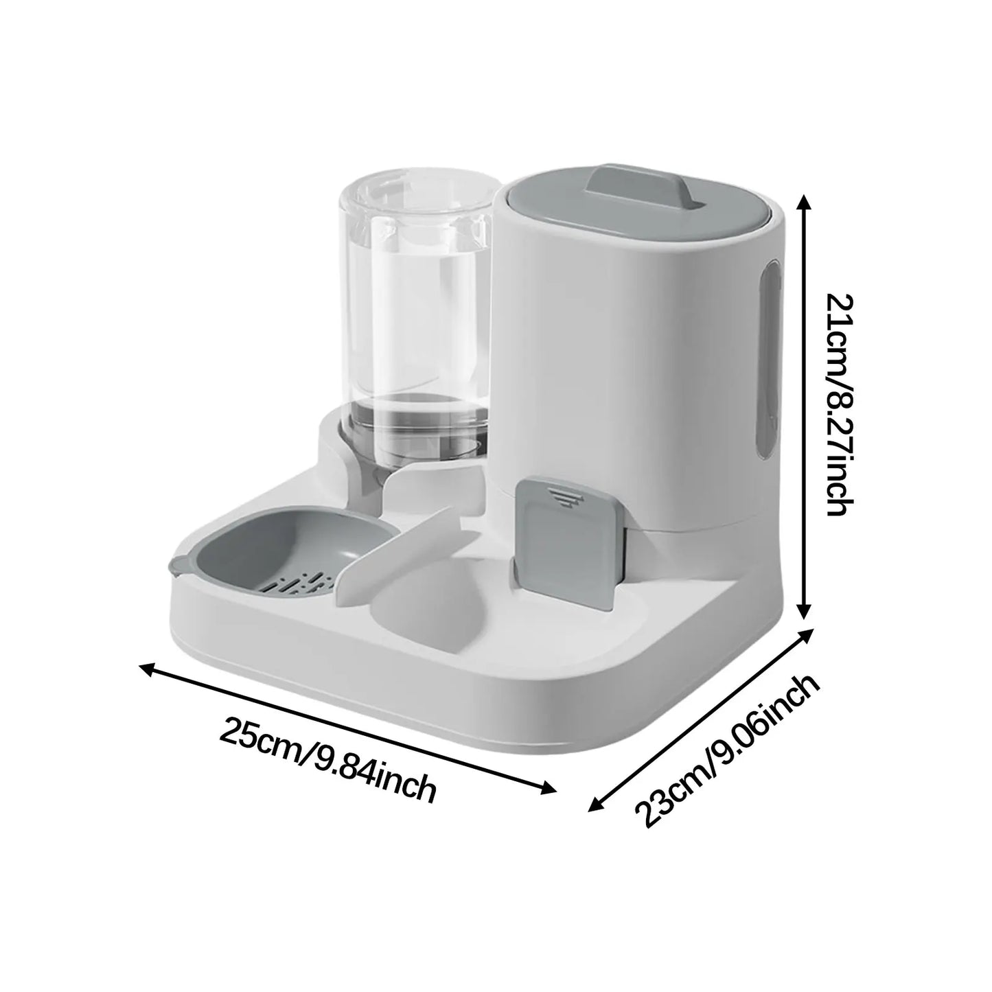 2 in 1 Automatic Pet Feeder Food and Water Dispenser for Cats and Small Dogs Pet Food Bowl Feeding Station Travel Convenient
