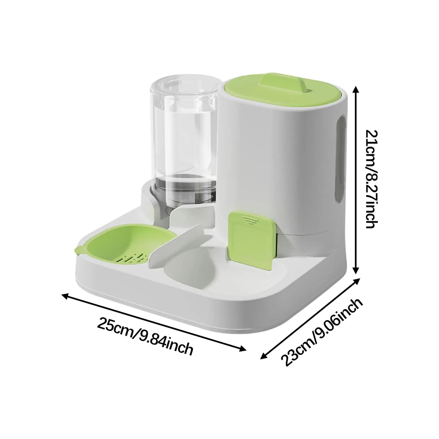 2 in 1 Automatic Pet Feeder Food and Water Dispenser for Cats and Small Dogs Pet Food Bowl Feeding Station Travel Convenient