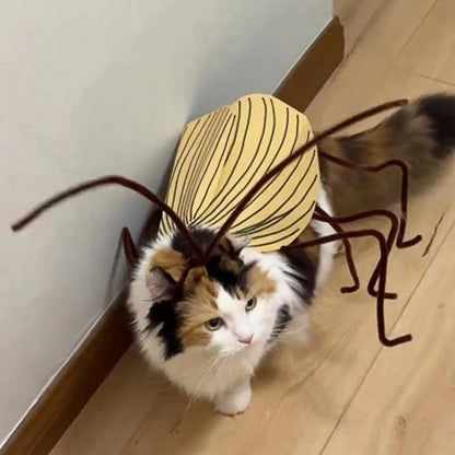 Pet Halloween Costume – Cat & Dog Cockroach Cosplay, Handmade DIY Funny Party Outfit