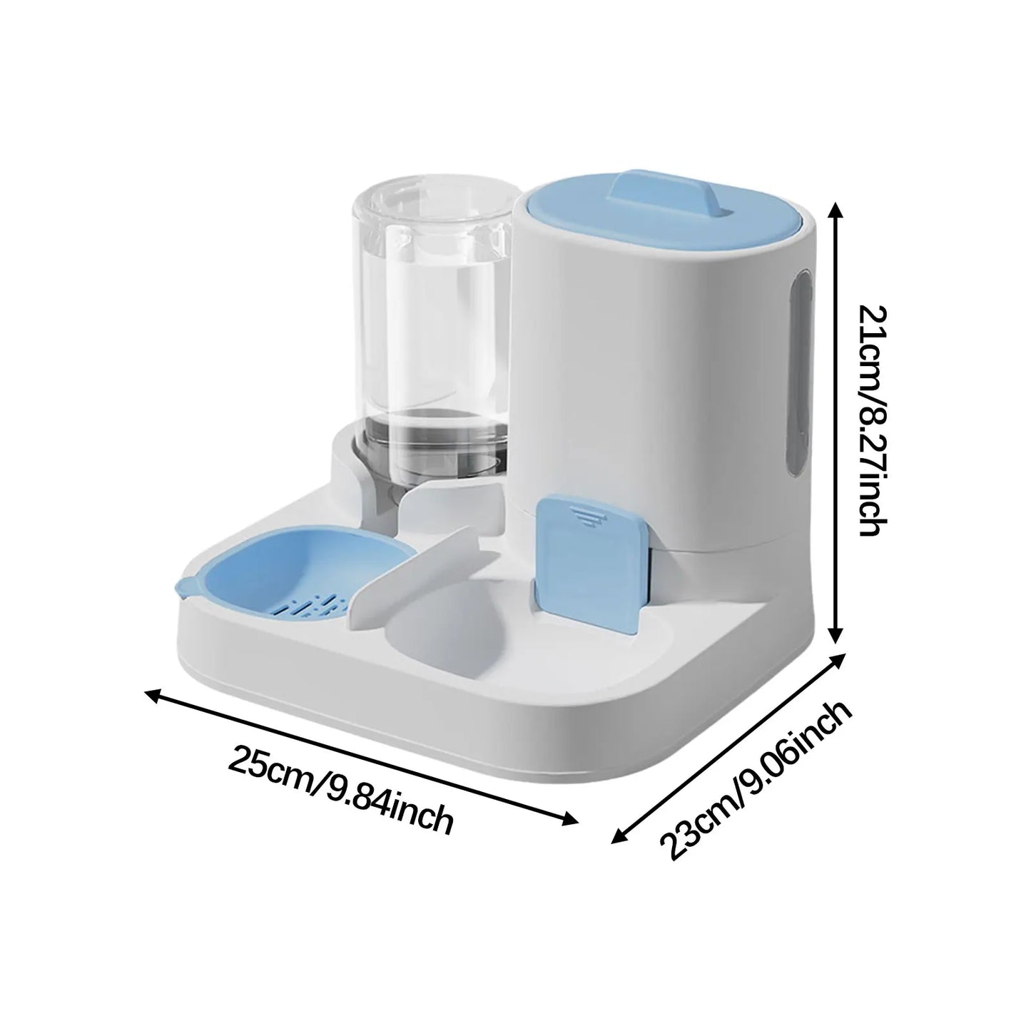 2 in 1 Automatic Pet Feeder Food and Water Dispenser for Cats and Small Dogs Pet Food Bowl Feeding Station Travel Convenient