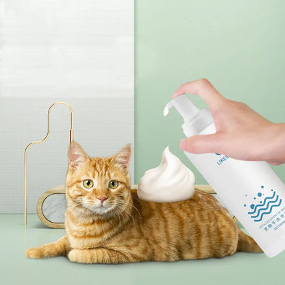 200ml Pet Dry Cleaning Foam – Water-Free Shampoo for Dogs & Cats