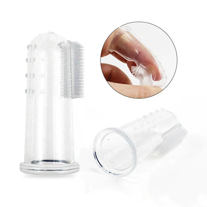 1PC Super Soft Pet Finger Toothbrush – Teddy Dog & Cat Dental Care, Bad Breath & Tartar Removal Tool