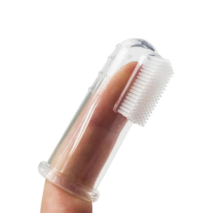 1PC Super Soft Pet Finger Toothbrush – Teddy Dog & Cat Dental Care, Bad Breath & Tartar Removal Tool