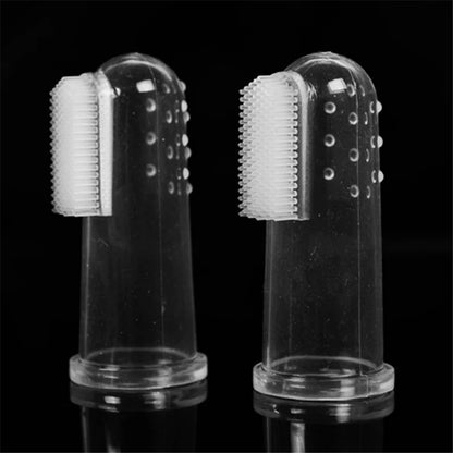 1PC Super Soft Pet Finger Toothbrush – Teddy Dog & Cat Dental Care, Bad Breath & Tartar Removal Tool