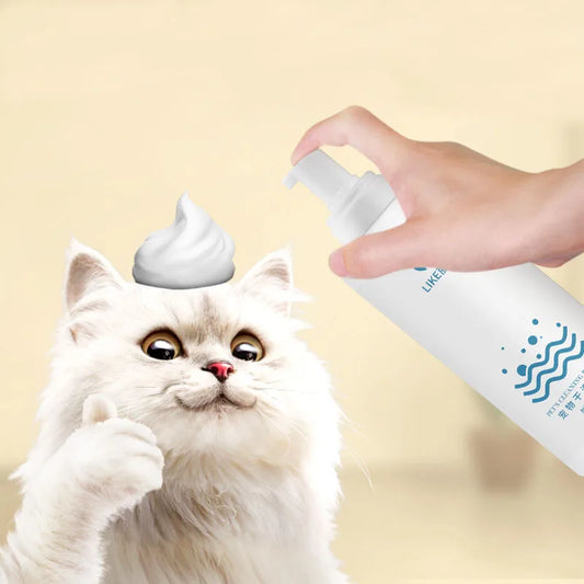 200ml Pet Dry Cleaning Foam – Water-Free Shampoo for Dogs & Cats
