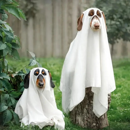 Halloween Pet Ghost Costume – Spooky Cute Dog & Cat Cape for Halloween Cosplay