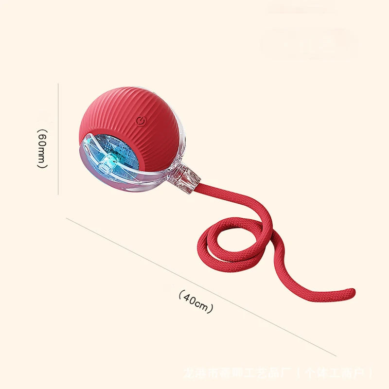 Cat Interactive Ball Toy – Automatic Rolling Rubber Ball for Fun & Exercise