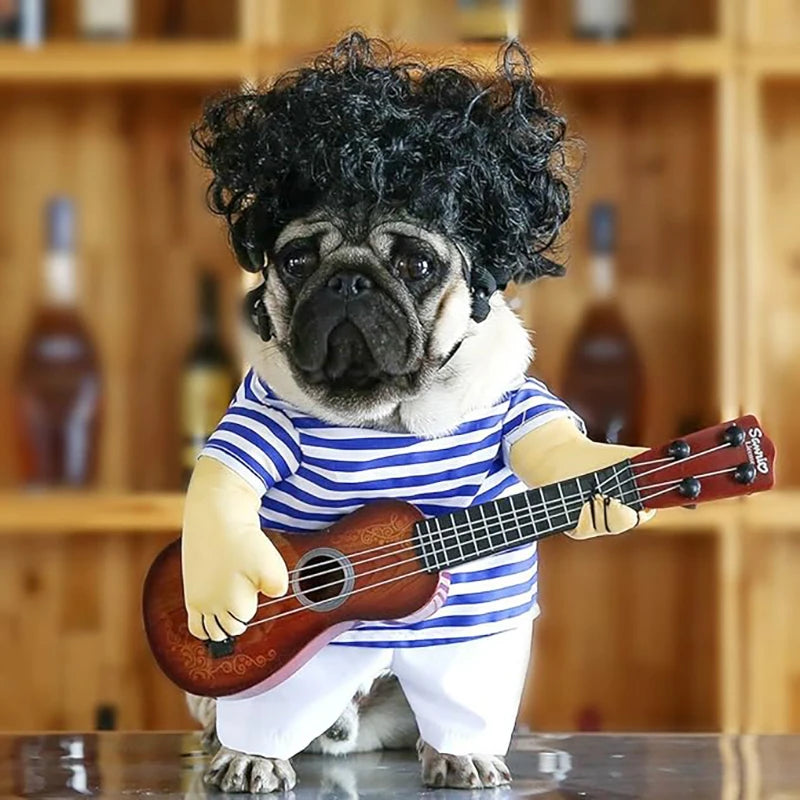 Pet Guitar Costume – Dog & Cat Halloween & Christmas Cosplay Outfit