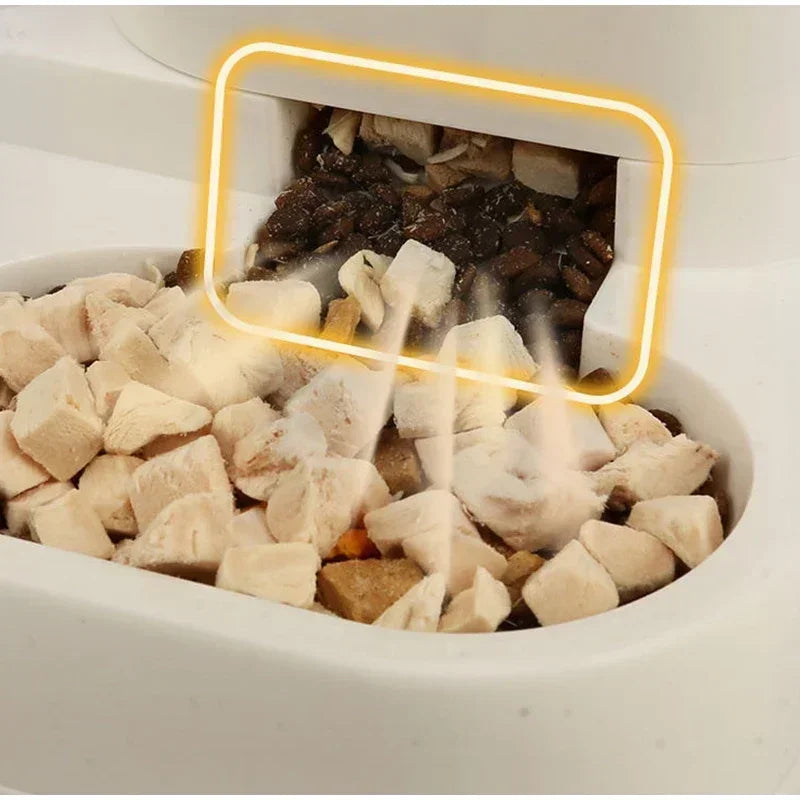 Automatic 2-in-1 Feeder Dog Cat Food Bowl and Water Feeding Device Pet Large Food Dispenser Puppy Pet Kitten Bowl Accessories 1p