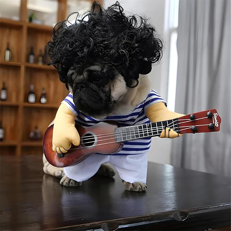 Pet Guitar Costume – Dog & Cat Halloween & Christmas Cosplay Outfit