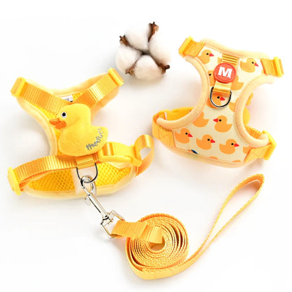 Cute Harness For Small Dogs Elephant Cartoon Pet Vest Collar Chest Strap XS XL Little Animal Chihuahua Pomaranian Accessories+