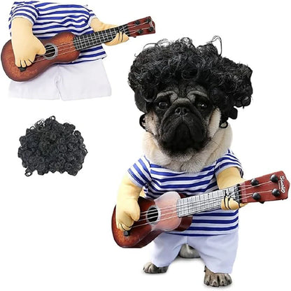 Pet Guitar Costume – Dog & Cat Halloween & Christmas Cosplay Outfit