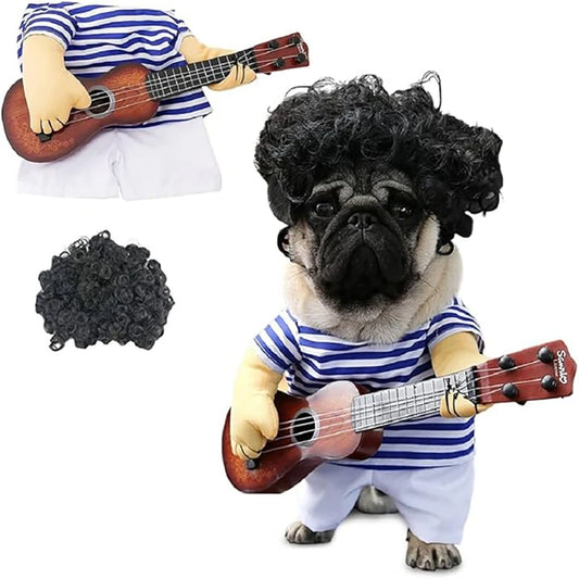 Pet Guitar Costume – Dog & Cat Halloween & Christmas Cosplay Outfit