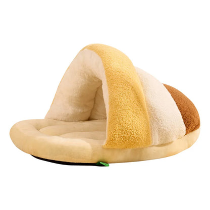 Winter Warm Pet Cat Bed Semi-enclosed Pet Sleeping Bag for Cats Mini Dogs Soft Plush Kitten House Cave Cat Accessories