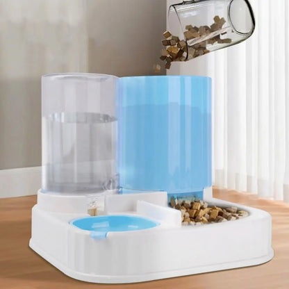 2-in-1 Cat Automatic Feeder Large Capacity Detachable Pet Water Dispenser Dry Wet Separation Cat Dog Food Bowl Drinking