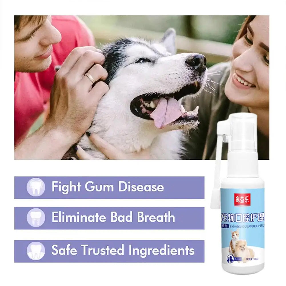 Pet Oral Care Spray – Freshens Breath, Cleans Teeth & Prevents Gingivitis for Dogs & Cats