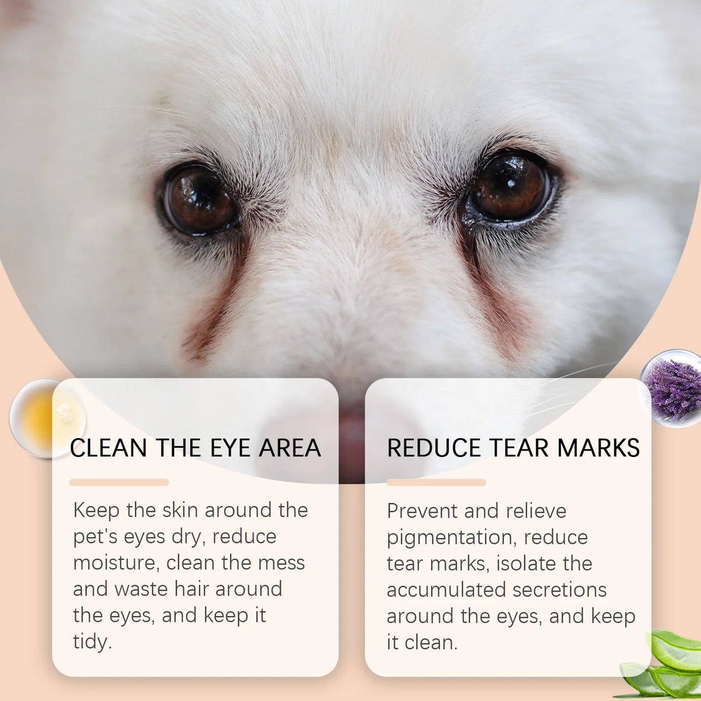 30g Pet Eye Cleaner Cream – Natural Tear Stain Remover for Dogs & Cats