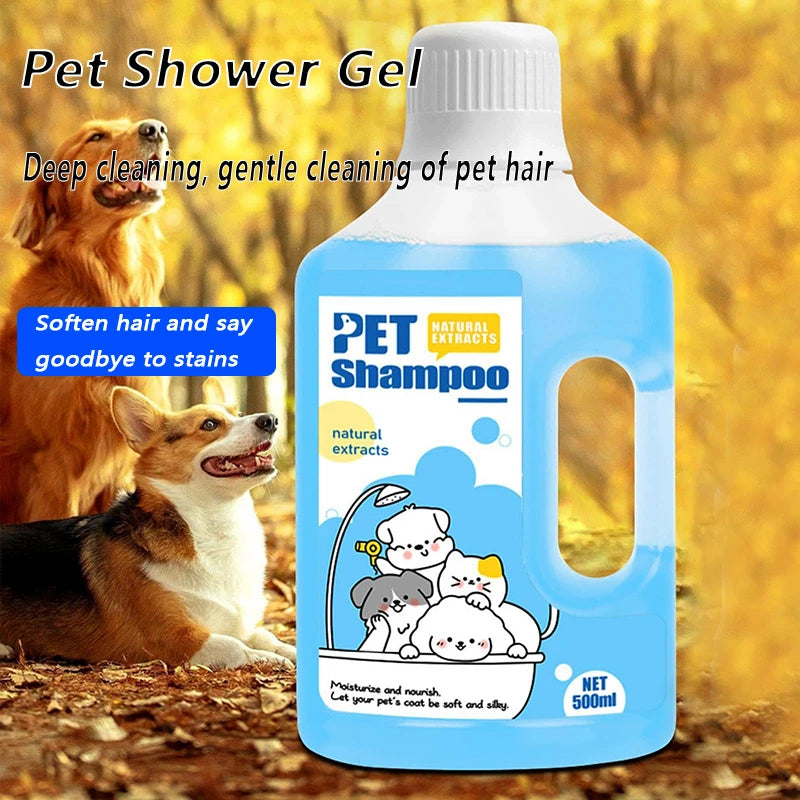 500ml Pet Shampoo – Gentle & Deodorizing for Cats & Dogs
