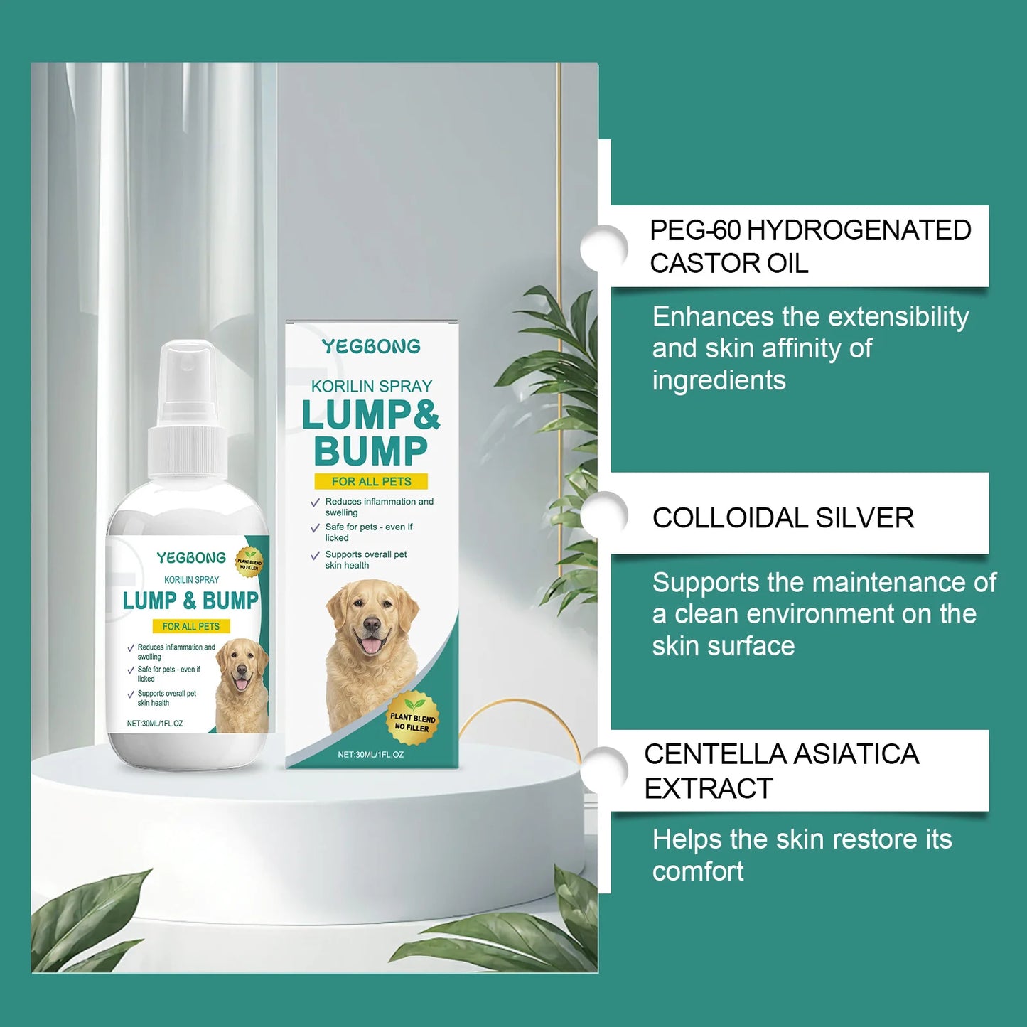 Pet Skin Repair Spray – Soothes Dryness, Redness & Itching for Puppies & Kittens