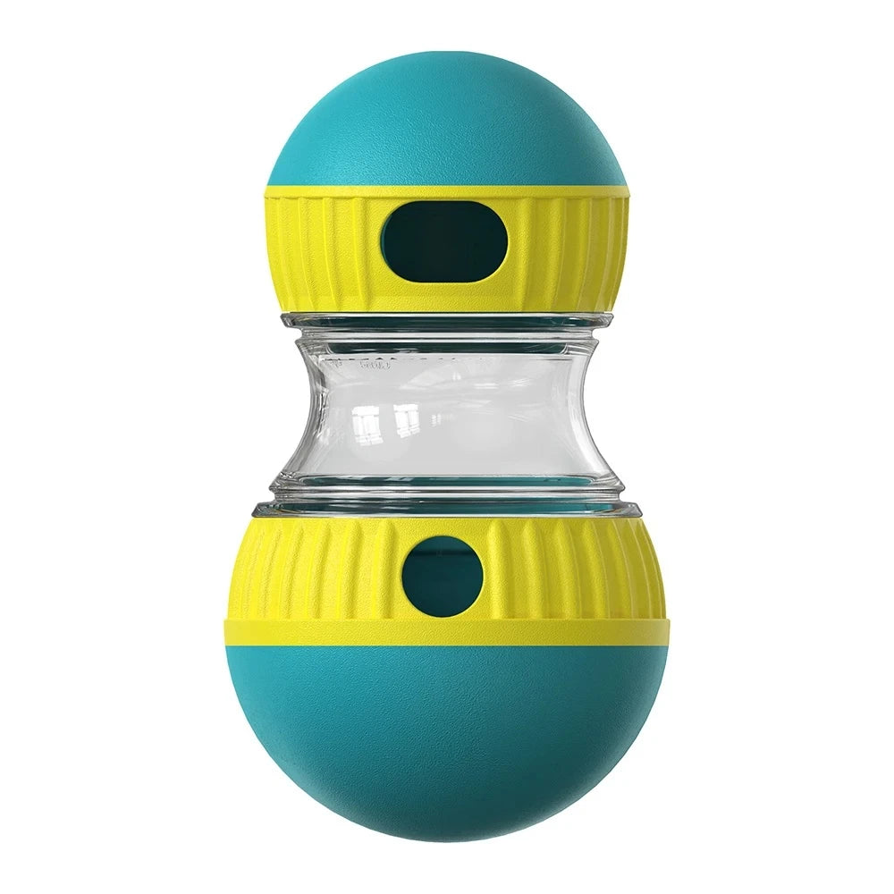 Interactive Dog Puzzle Toy with Treat Dispenser - IQ Training Rolling Ball on Track, Chew-Proof Durable for Habit Development
