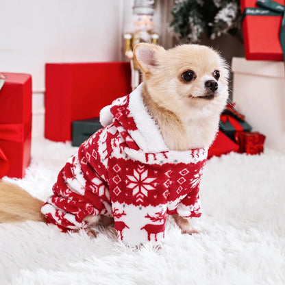 Dog & Cat Christmas Elk Costume – Warm Holiday Sweater for Small & Large Pets