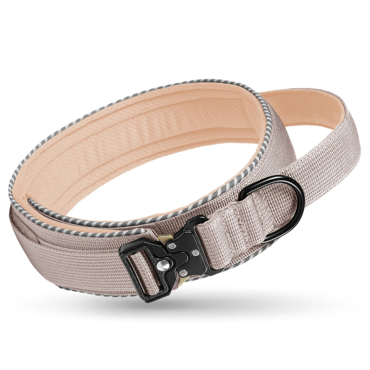 Tactical dog collar, adjustable military training nylon dog collar with control handle and high quality buckle