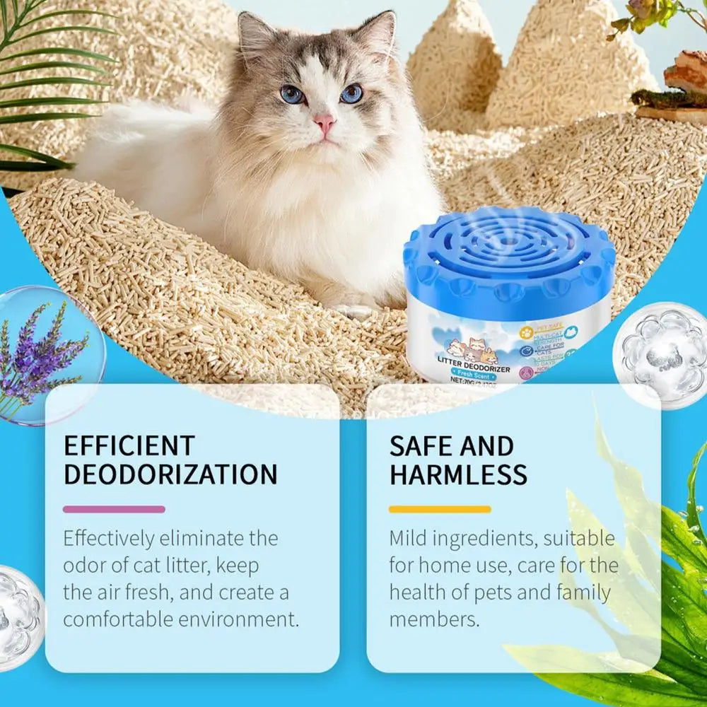 Cat Litter Box Deodorizer – Odor Eliminator Gel