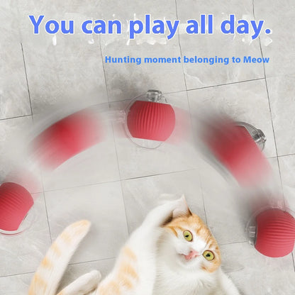 Cat Interactive Ball Toy – Automatic Rolling Rubber Ball for Fun & Exercise