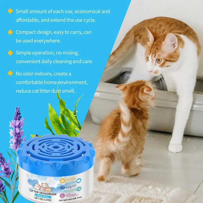 Cat Litter Box Deodorizer – Odor Eliminator Gel