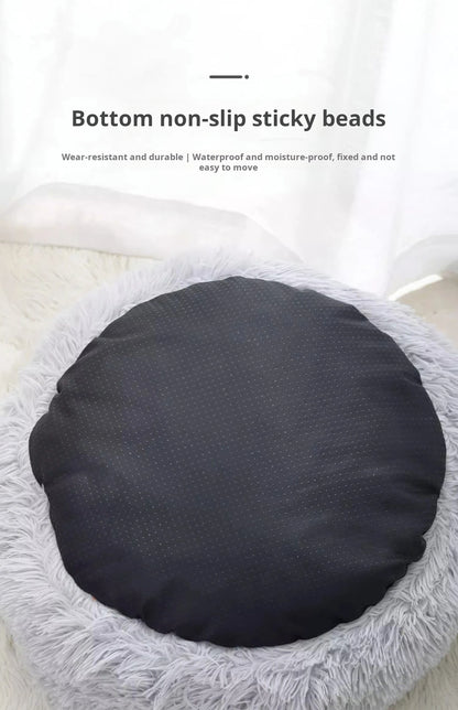 Autumn And Winter Soft Plush Pet Bed And Pet Bed Winter Warm And Cold Plush Comforter Nest Shell Cat Nest Semi-enclosed Cat Nest