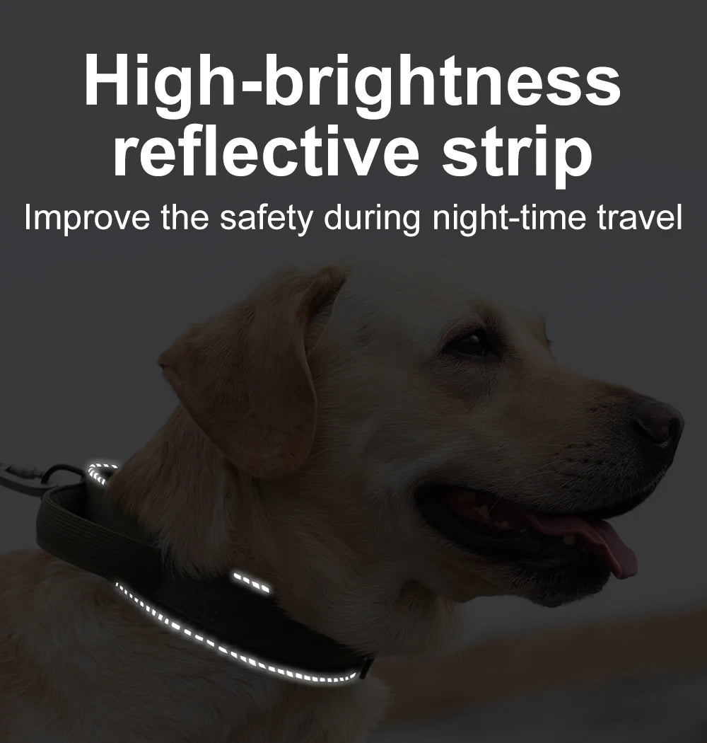 Tactical dog collar, adjustable military training nylon dog collar with control handle and high quality buckle