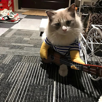 Pet Guitar Costume – Dog & Cat Halloween & Christmas Cosplay Outfit