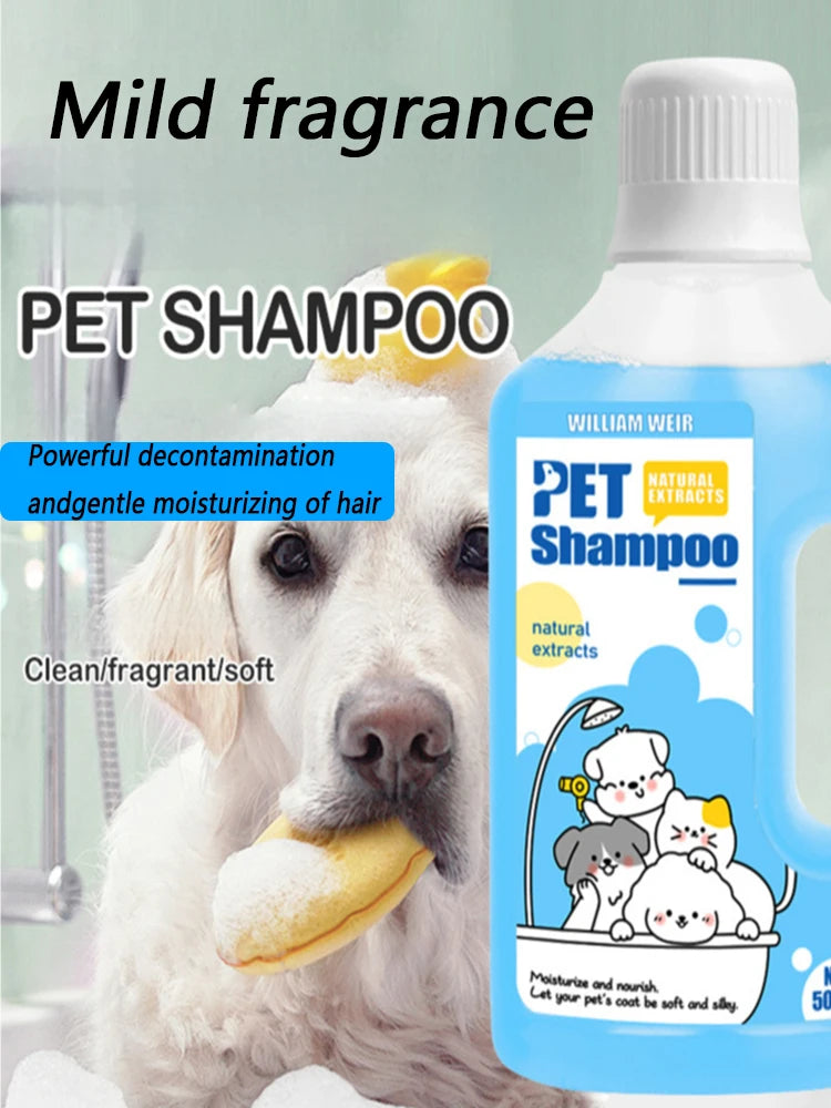 500ml Pet Shampoo – Gentle & Deodorizing for Cats & Dogs