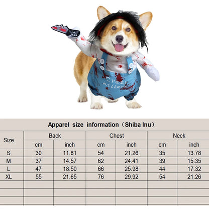 Funny Pet Cosplay Costume – Halloween & Christmas Outfit for Cats & Dogs