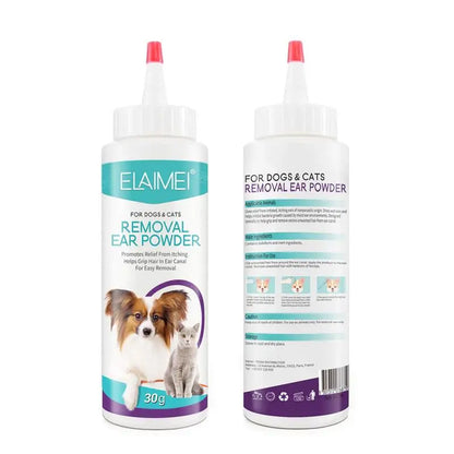Dog Ear Powder 30g – Safe Ear Wash for Dogs, Cats & Rabbits, Odor Removal & Healthy Ears