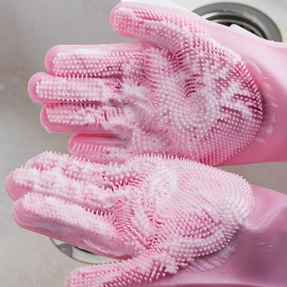 Pet Grooming Gloves – Silicone Hair Removal & Massage for Dogs & Cats