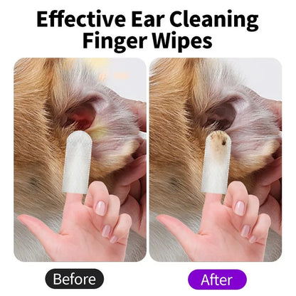 Pet Ear Cleaning Wipes – Gentle Ear Care, Mite Removal & Hygiene for Dogs & Cats