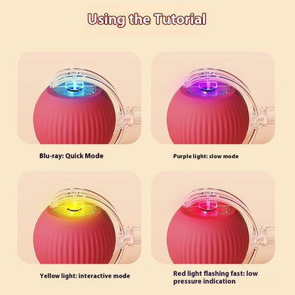 Cat Interactive Ball Toy – Automatic Rolling Rubber Ball for Fun & Exercise