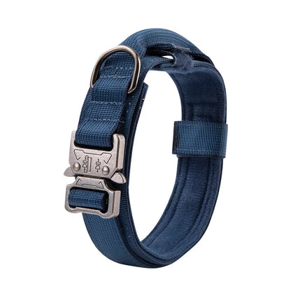Strong Military Training Tactical Dog Collar with Control Handle and Heavy Quick-Release Metal Buckle for Medium Large Breed Dog