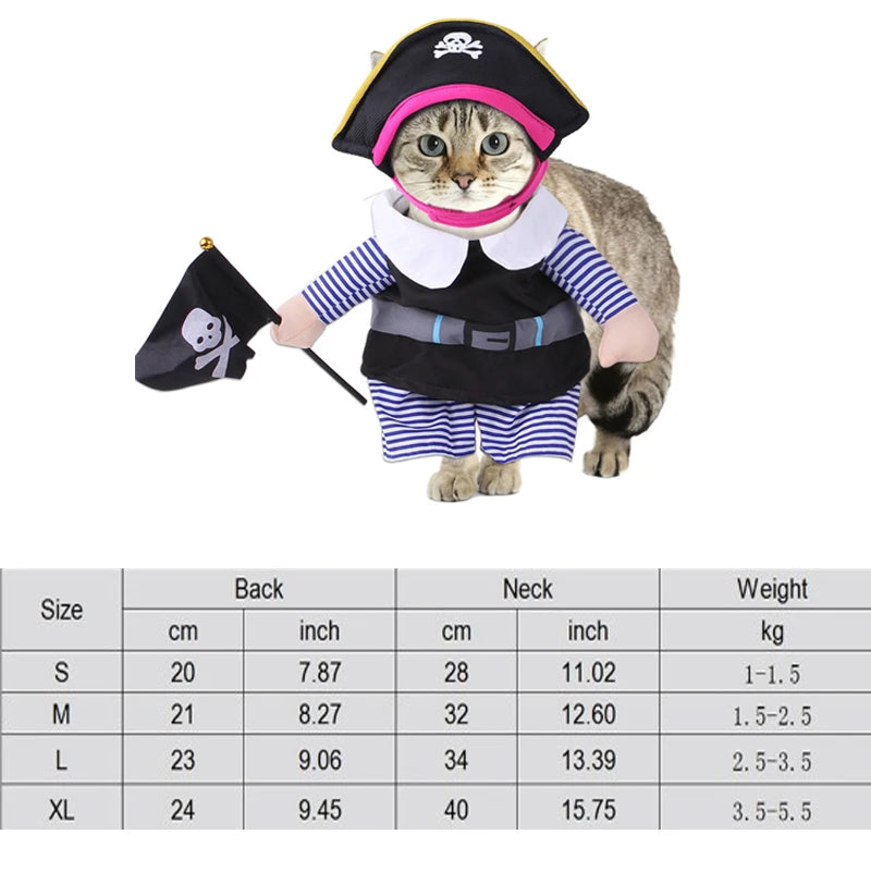 Funny Pet Cosplay Costume – Halloween & Christmas Outfit for Cats & Dogs