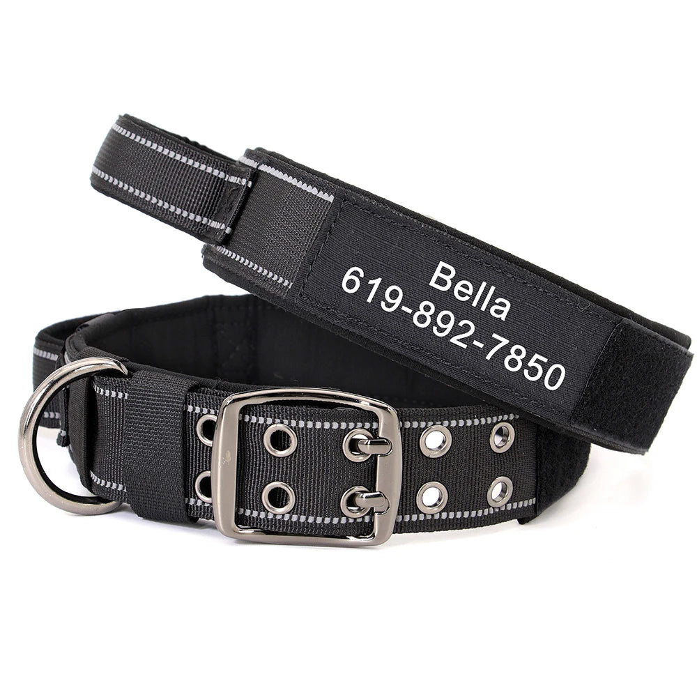 Military Tactical Dog Collar Personalized Strong Dog Training Collars With Handle Durable For Medium Large Dogs German Shepard